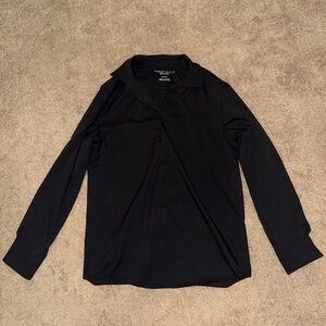 Perry Ellis Men's Black Casual Button Down Shirt